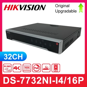 Оригинальный HIK 32CH POE NVR DS-7732NI-I4/16P 32-канальный Сетевой Видеомагнитофон с 16 Портами PoE Поддерживает двусторонний разговор с разрешением записи до 12 Мп