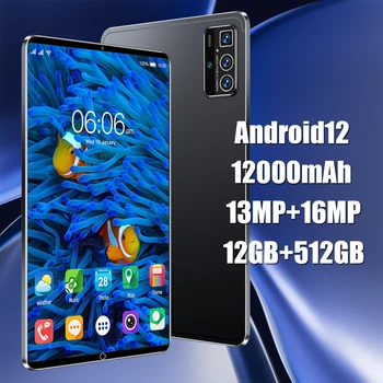 Оригинальный Pro14 12-Дюймовый HD Планшетный ПК 16 ГБ + 512 ГБ 8800 мАч 13 Мп Ноутбук 5G с двумя картами WIFI Google Play Разблокировка лица Android12 Hot Pad