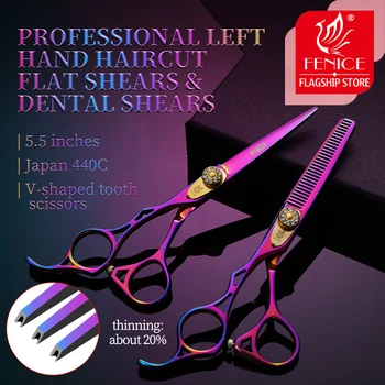 Профессиональный набор ножниц для стрижки волос 5,5 дюйма для левой руки, набор парикмахерских ножниц