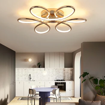 Современные светодиодные потолочные светильники для гостиной, столовой, спальни, золотой скандинавский минималистичный декор для дома, потолочные светильники для внутреннего освещения