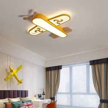 Современный светодиодный подвесной светильник для детской комнаты, спальни, дома, для маленьких мальчиков, Подвесная потолочная люстра в виде самолета, декор, светильник