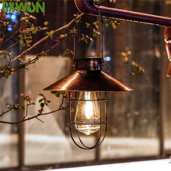 Солнечный светодиодный садовый фонарь, уличная Ретро-Вольфрамовая лампа с крючком, Водонепроницаемый Декор для газонной дорожки, Подвесной ночник