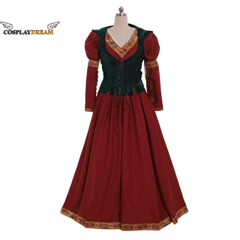 Средневековое винтажное платье с корсетом, топы, перчатки для женщин, Праздничный костюм эпохи Возрождения, платье для Косплея, платье для вечеринки в честь Хэллоуина