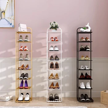 Стеллаж для обуви-органайзер, Современный металлический ультратонкий вертикальный шкаф для обуви, экономящий пространство, Роскошная дизайнерская мебель для отеля Gabinete