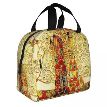Сумка для ланча Tree Of Life от Gustav Klimt, термоохладитель, изолированная коробка для ланча для женщин, детей, школьных рабочих сумок для пикника