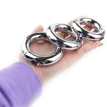 Тяжелое кольцо для члена из нержавеющей стали, Кольцо для члена с задержкой эякуляции, секс-игрушки для взрослых мужчин, Мужское кольцо для члена