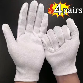 Хлопчатобумажные рабочие перчатки для сухих рук, перчатки для СПА-процедур, Церемониальные легкие перчатки высокой растяжимости, инструменты для бытовой уборки