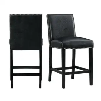 Черный стул из искусственной кожи Pia, розовый стул для обеденного стола, уличные обеденные стулья, Металлический стул, письменный стол