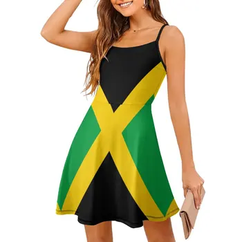 Экзотическая женская одежда, платье с ремешками, Флаг Ямайки, Женское платье-слинг, Графические клубы, Юмористическая графика