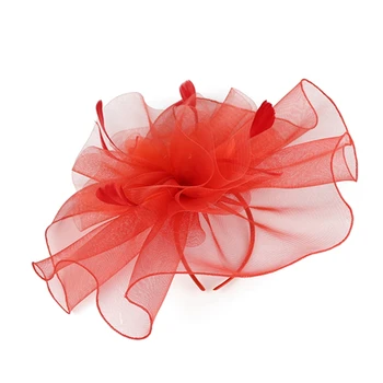 Элегантная винтажная шляпа-чародейка из перьев с сетчатой вуалью и цветочным украшением для вечеринки