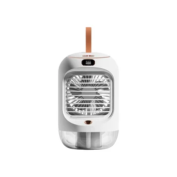Электрический вентилятор, перезаряжаемый портативный настольный бесшумный USB-охлаждающий Мини-портативный вентилятор, кондиционеры, увлажнитель воздуха для дома, белый