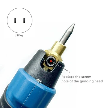 Электрический Гравер, ручка для резьбы по ювелирным изделиям, ручка для гравировки надписей по металлу, дереву, Ручка для долбления наконечников по металлу, дереву, штепсельная вилка ЕС