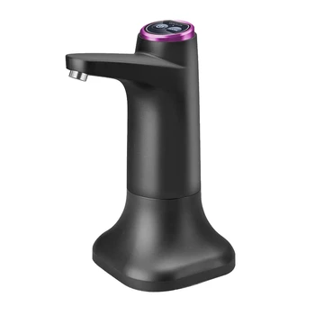Электрический насос для бутылок с водой с базовым USB-диспенсером для воды, Портативный Автоматический Водяной насос, Ведро-диспенсер для бутылок - черный